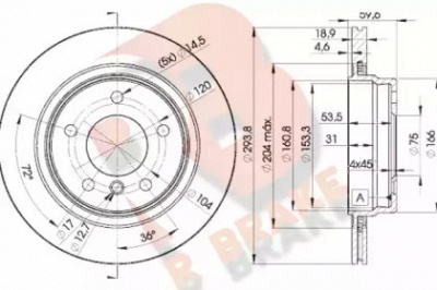 R BRAKE 78rbd25563 -